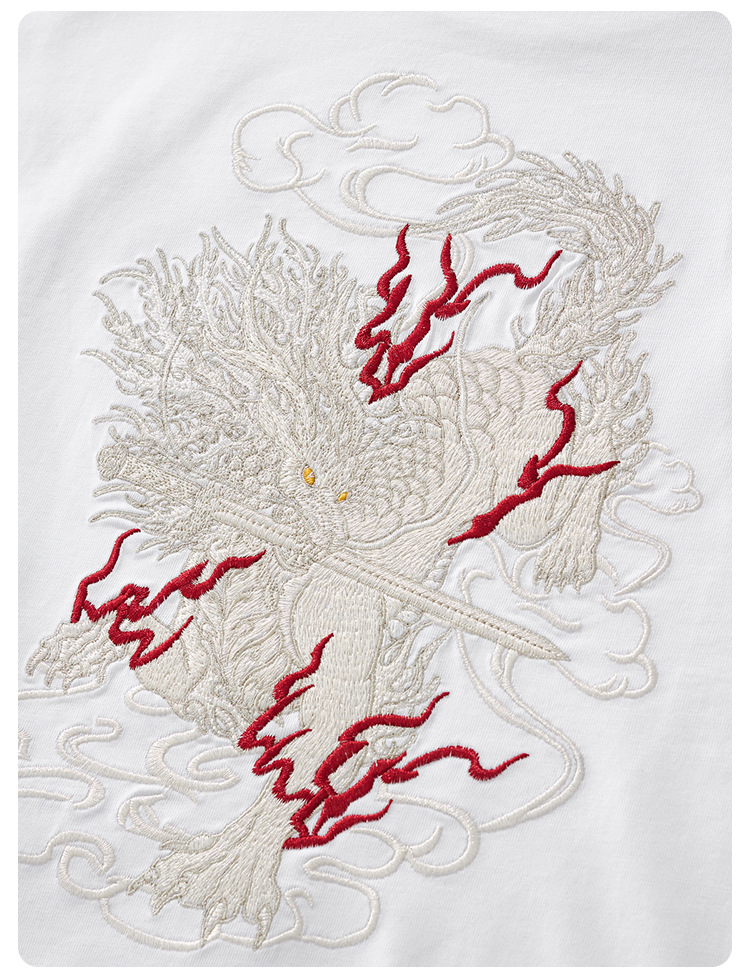 国潮夏季新款260克重磅纯棉短袖t恤男中国风刺绣宽松大码男装详情30