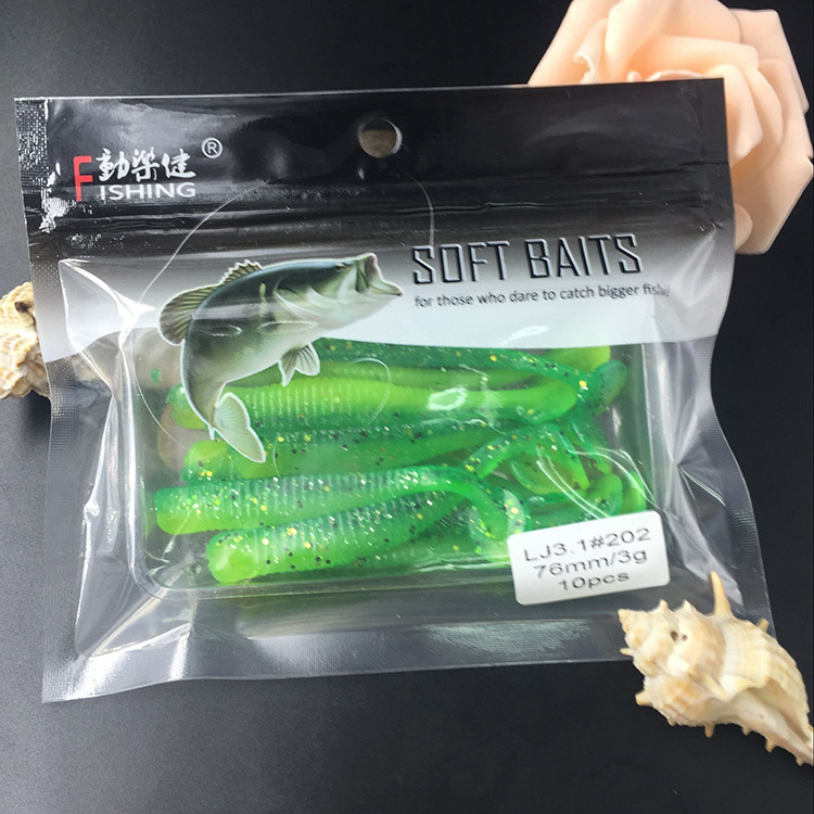 Dongle Jian Soft Bait T Swing Tail Fish LJ3.1 Inches 80MM 2.2g 10 Pieces Swing Bait [Fat Goluya] pic 14