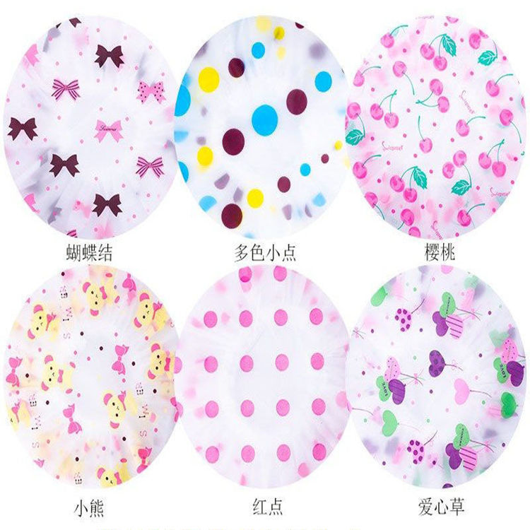 双层浴帽防水新款洗澡洗浴帽女化妆厨房油烟防尘头套成人加厚头罩详情13