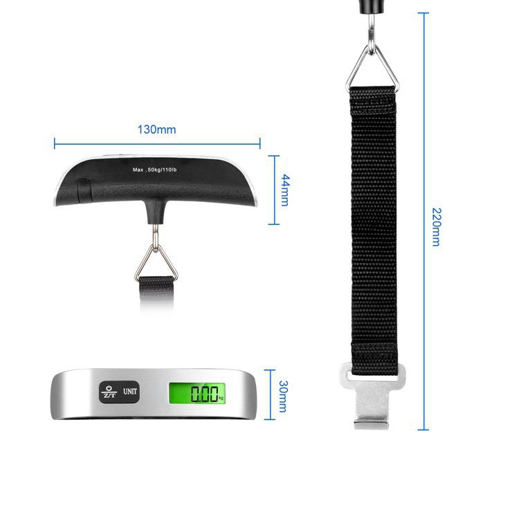 Luggage scale, hand-held scale, mini portable electronic scale, express delivery scale, 50kg, 10g pic 1