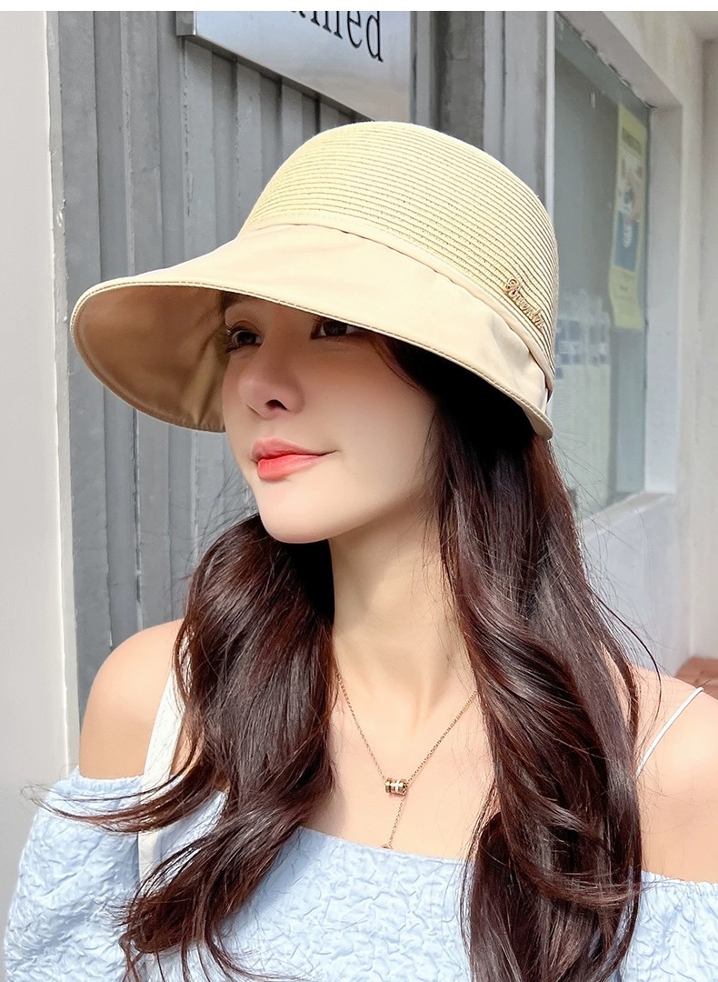 2024夏新款大帽檐遮阳草帽女士防晒鸭舌帽时尚休闲百搭显脸小凉帽详情8