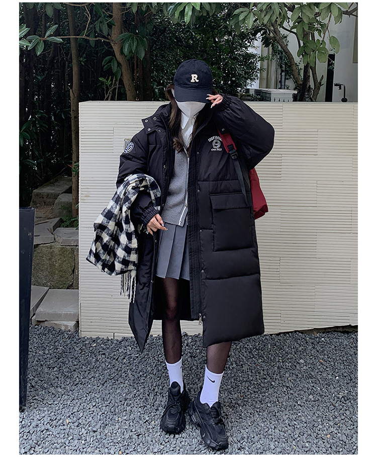 宽松羽绒棉服女2023冬新款韩版面包服中长款遮肉显瘦时尚棉袄外套详情9