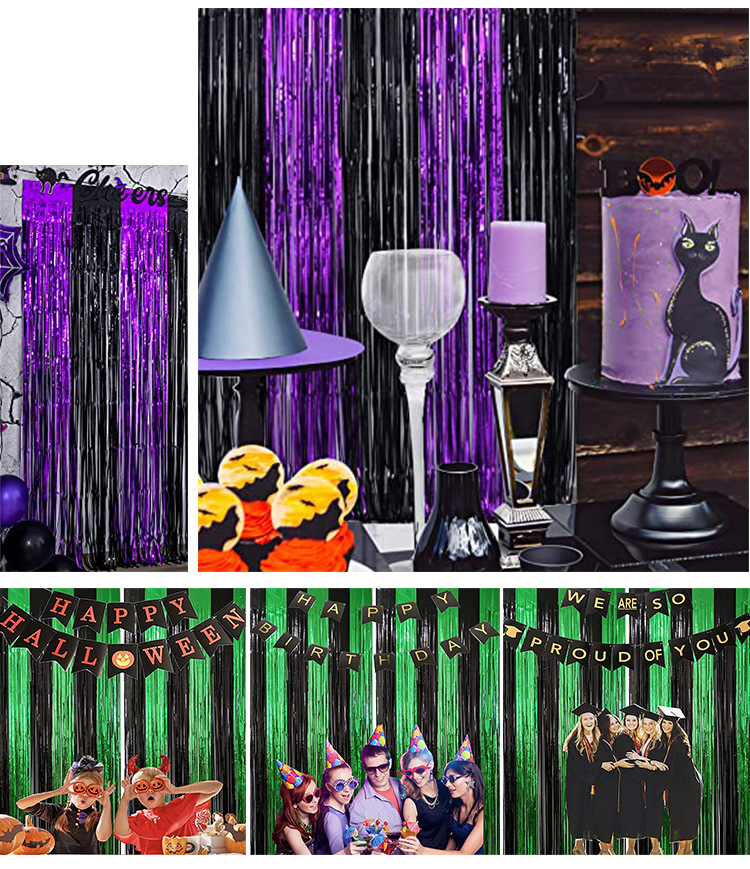 派对装饰雨丝帘背景帘场地布置流苏雨丝门帘新年亮光双拼雨丝帘详情10