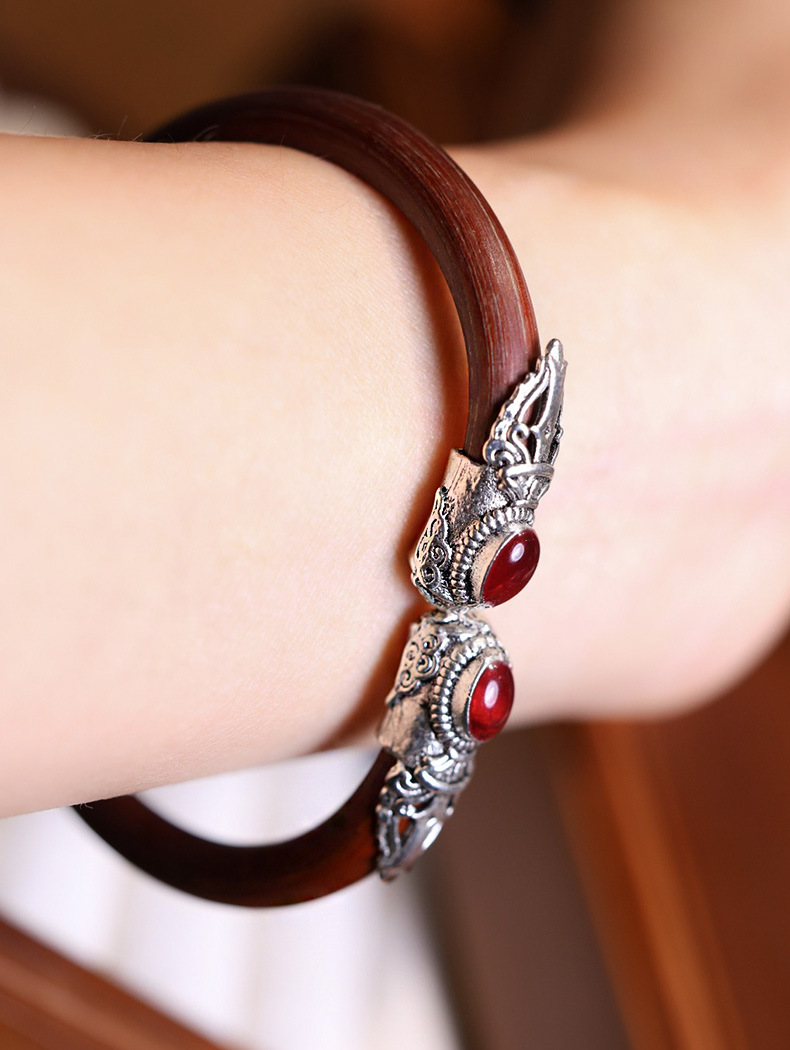 Natural wild Shannan unjointed chicken blood Vine bracelet for men and women, with jointed wood and vine bracelet, summer ethnic style pic 17