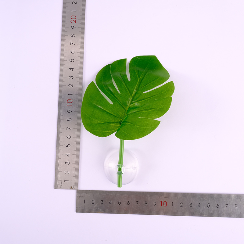 直销仿真龟背叶带吸盘花卉盆栽植物绿植龟背叶子条纶布背叶厂家批详情6