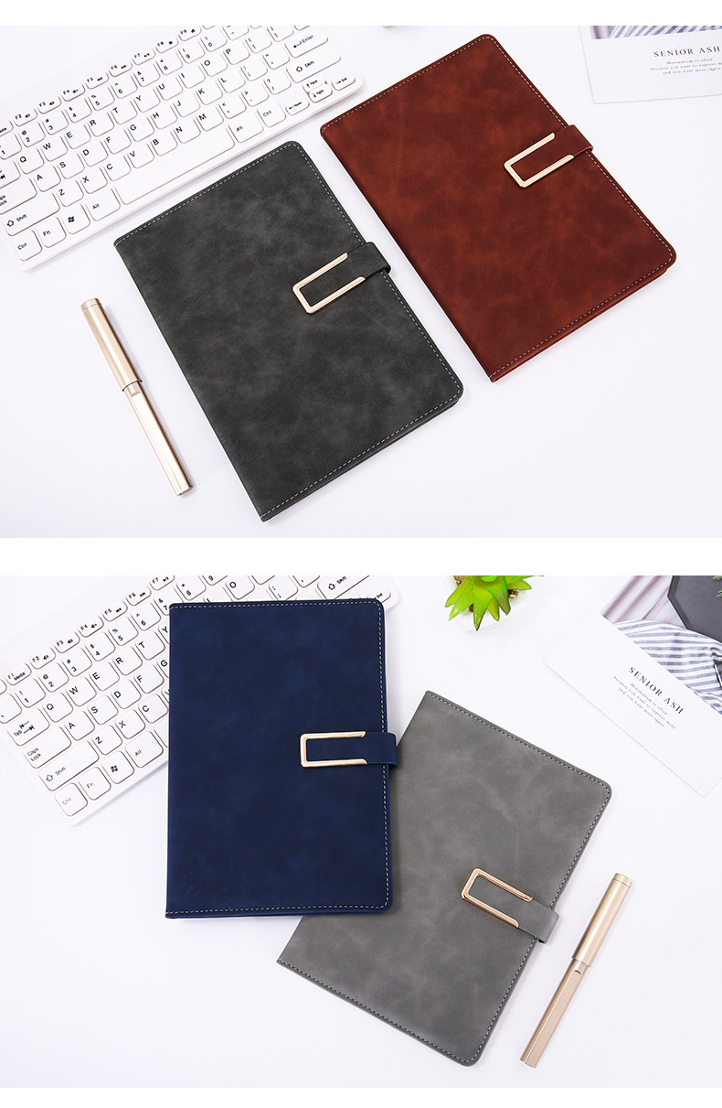 Customized b5 business wholesale notebook set, student planner soft leather gift, a5 notebook custom logo pic 34