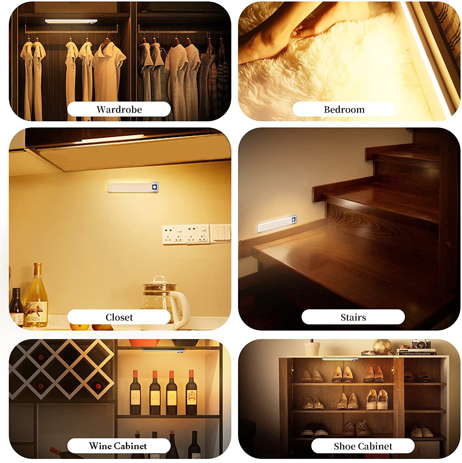 Smart human-sensing night light, home corridor, bedroom, wardrobe, toilet, light-controlled charging, staircase, sound-controlled bedside lamp pic 7