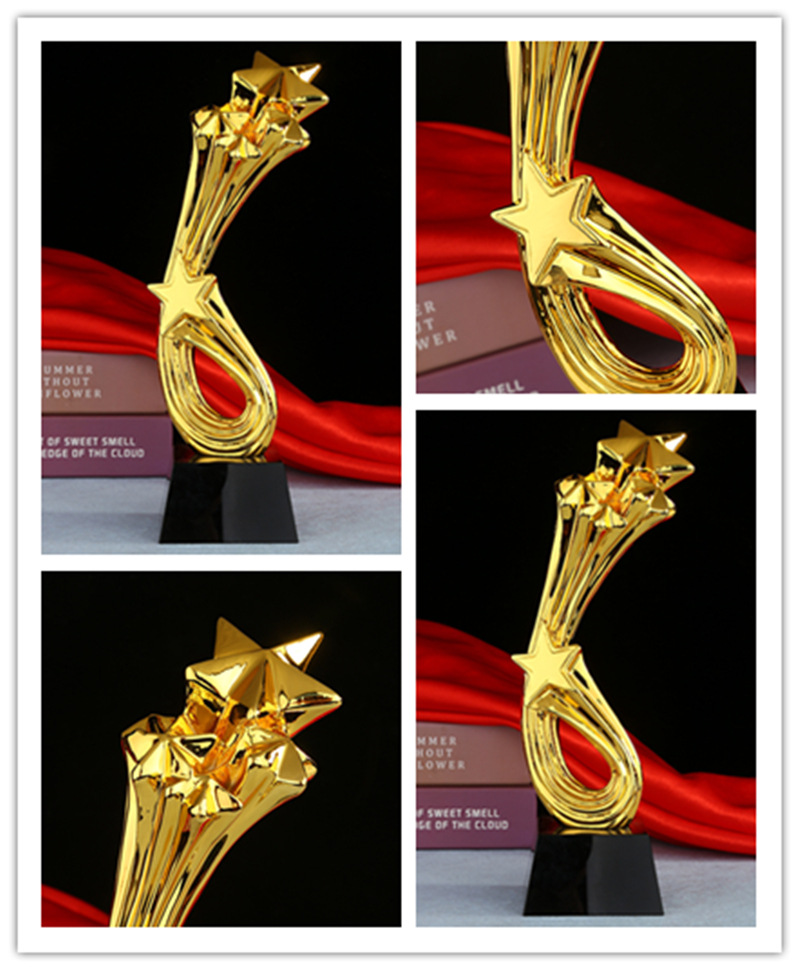 Crystal glass [Starlight Path] Metal Resin Trophy Annual Meeting Reward Competition event Outstanding Employee Trophy pic 5