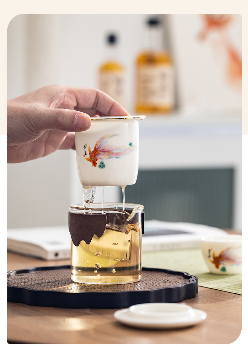 The Wujiang Sheep Fat Jade Porcelain Kung Fu Tea set travel bag is a high-end souvenir for outdoor travel. Wholesale pic 14