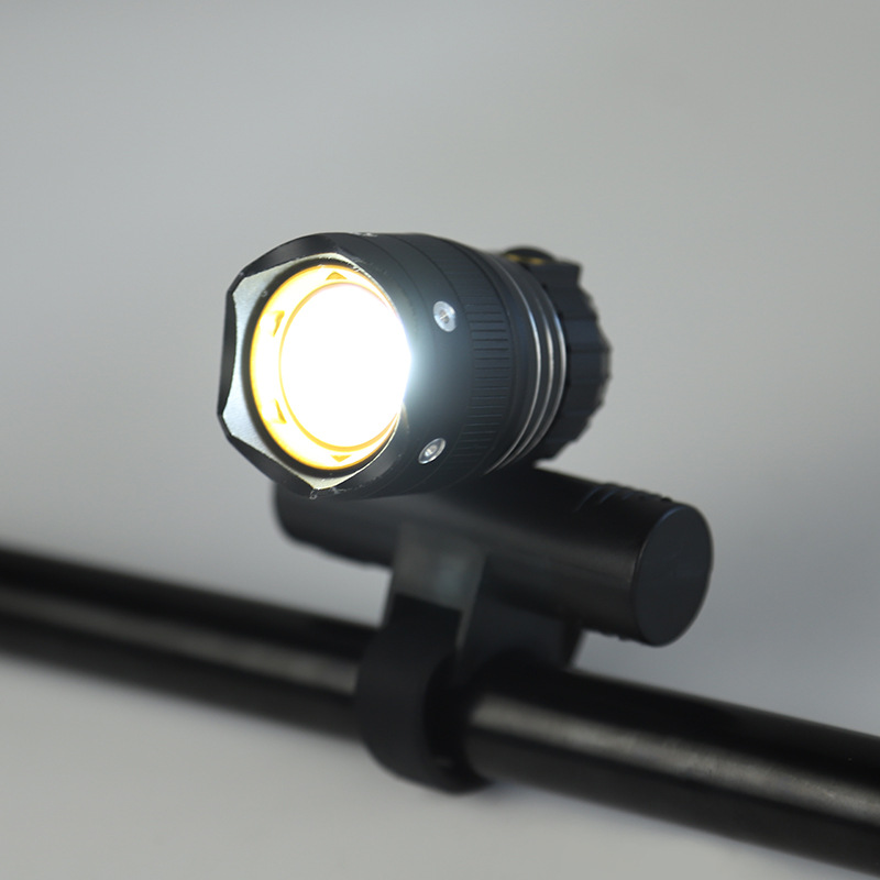 Wholesale of LED waterproof headlights for mountain bikes in stock. Factory direct sales of USB charging night riding warning lights pic 8