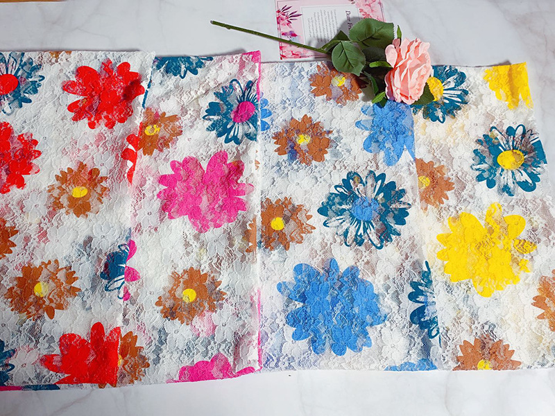 Factory direct sales of home textile accessories, small plum blossom printed fabric, clothing and skirt accessories, multiple specifications customized pic 5