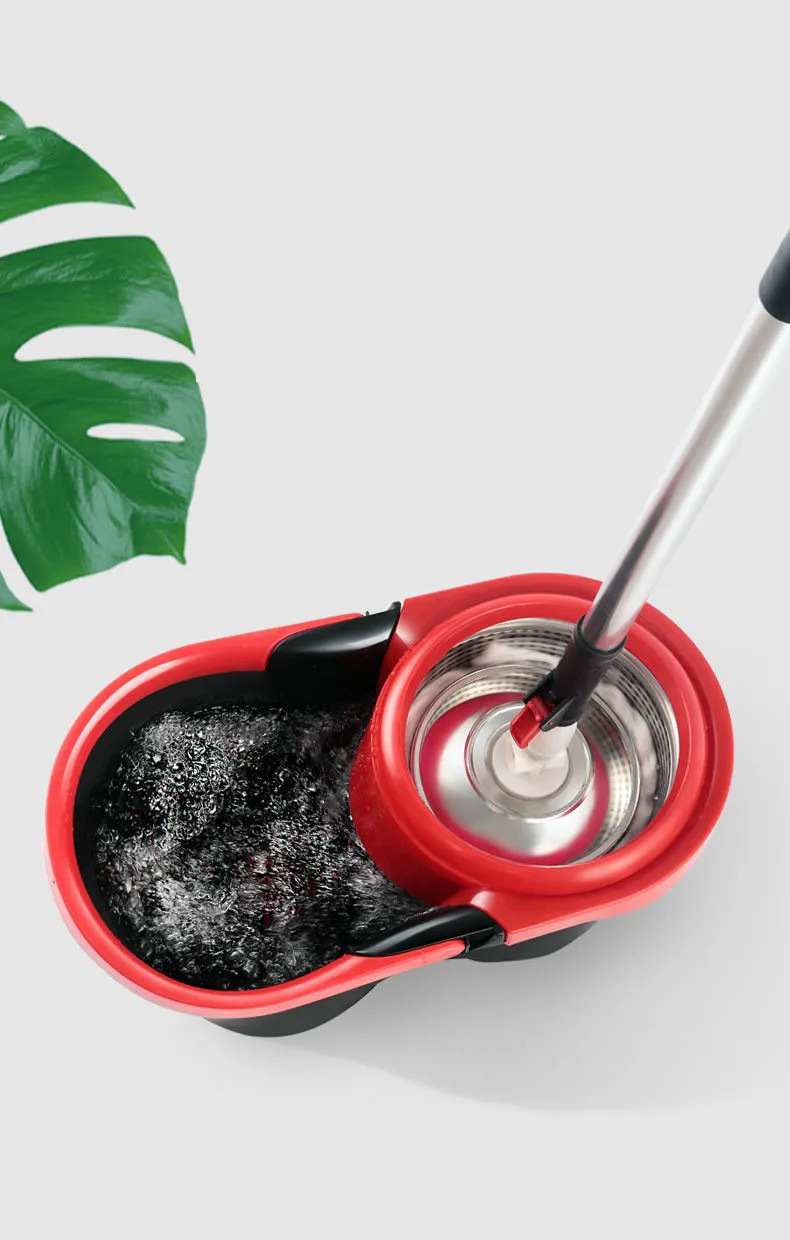 Direct sales of stainless steel hand-pressed gift mop sets from the manufacturer of hand-wash-free rotating mops with dual drive pic 10
