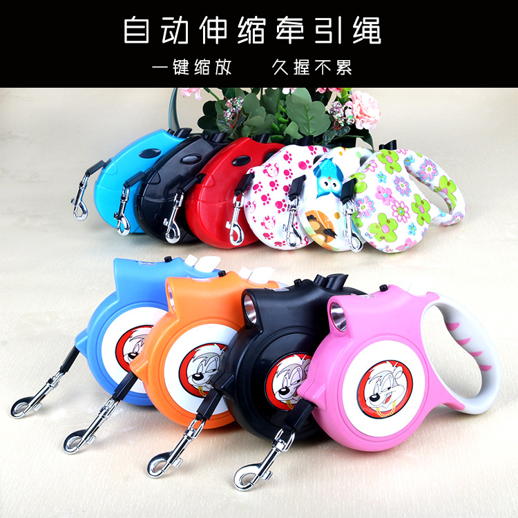 Retractable dog leash, 3-meter or 5-meter automatic retractable leash, dog walking leash, pet supplies, small and medium-sized dog walking wonder pic 2