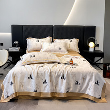 A类纯色100支长绒棉四件套 纯棉素色简约床单被套床上用品批发详情31