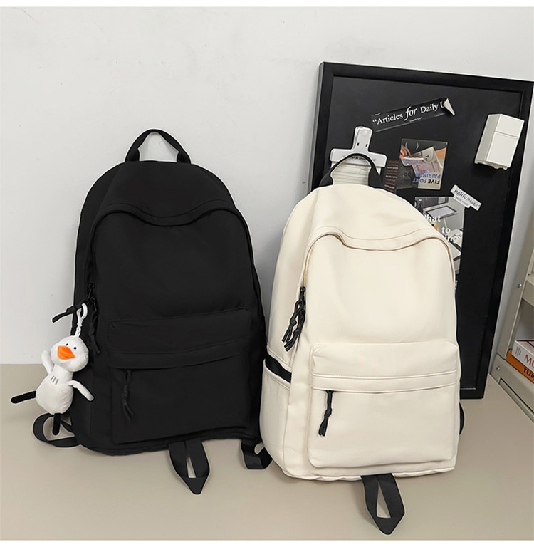 跨境2024新款男简约高中大学生双肩包女休闲大容量初中生旅行背包详情34