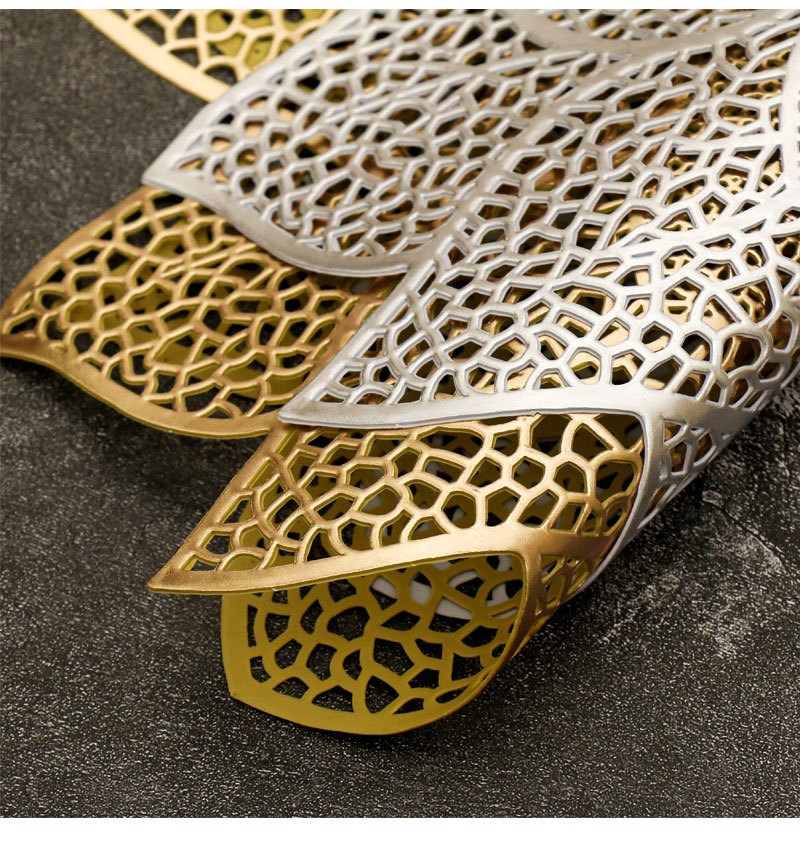 Foreign trade Nordic placemats, flower-shaped irregular Western placemats, special-shaped coasters, pvc waterproof, heat-resistant, hollowed-out heat-insulating pads pic 9