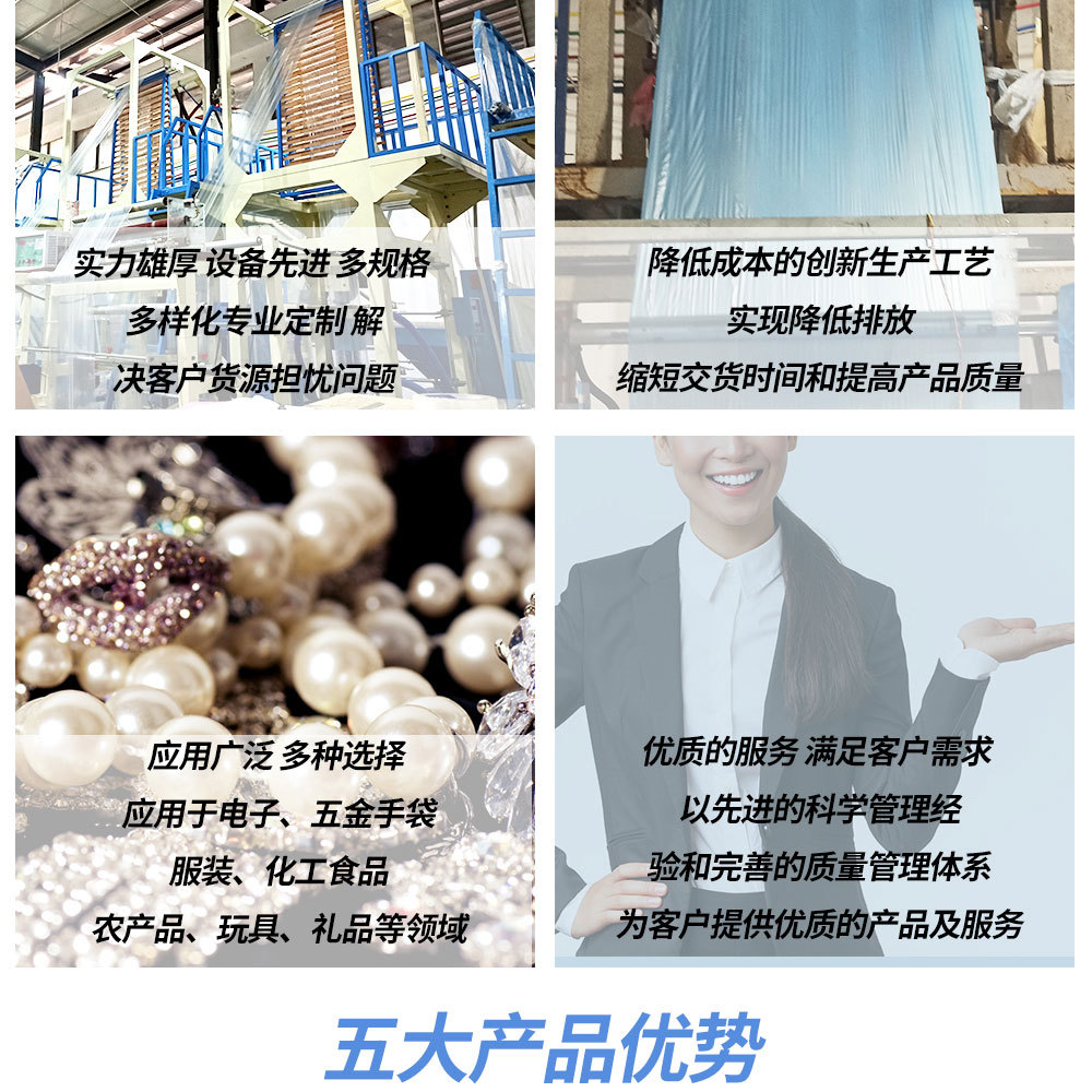 新领地opp透明塑料收纳小包装袋 10丝长条加厚防潮低压cpe平口袋详情14