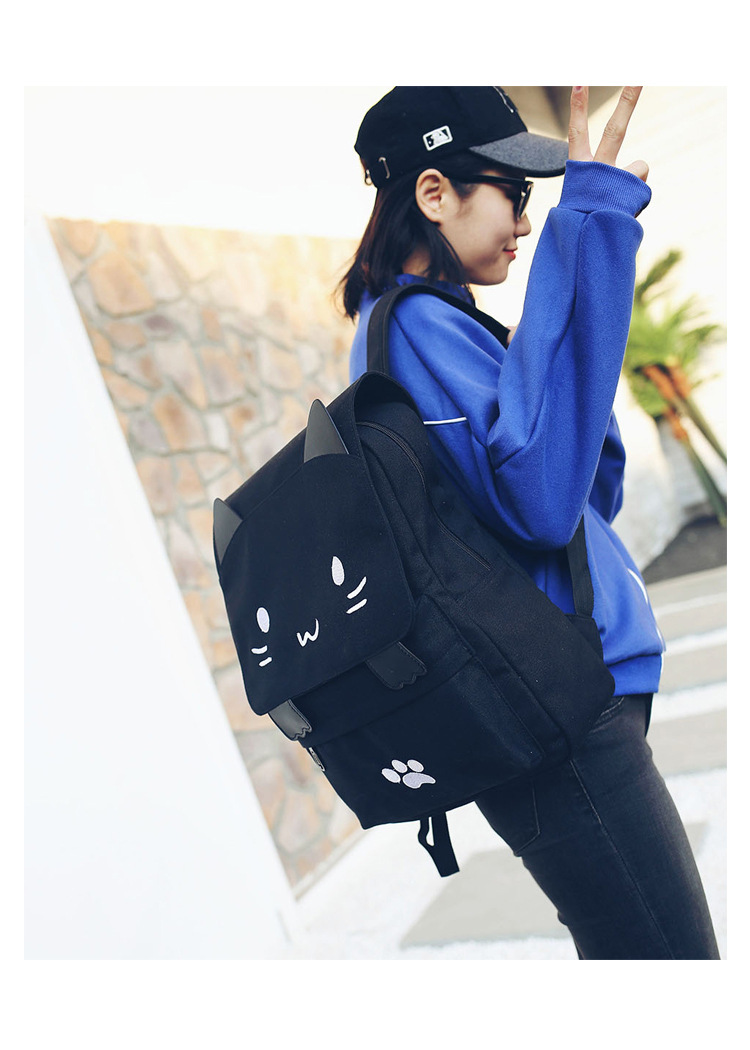 Wholesale Japanese-style cute three-dimensional cat large-capacity schoolbags, cute girls, pink and cute cartoon backpacks, backpacks for girls pic 17