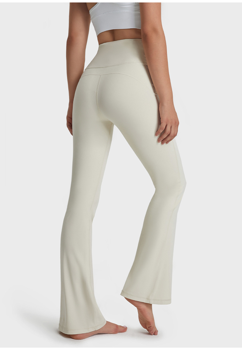 New versatile flared pants for outerwear, fashionable, slimming, elastic high-waisted, hip-lifting, nude yoga pants for women DL204 pic 36