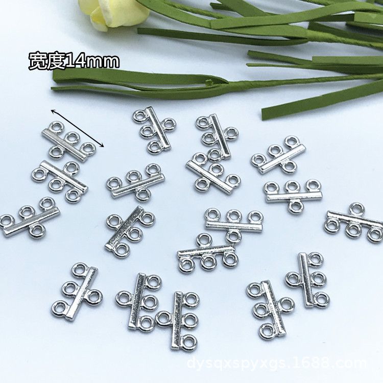 DIY alloy jewelry accessories, earrings, bracelets, hanging heads, multi-hole connector rods, factory direct sales. Colors can be customized pic 2