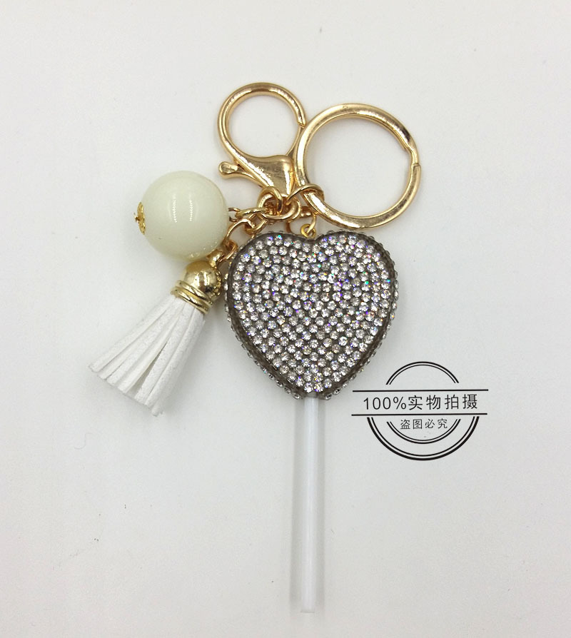 满钻爱心 满钻心形棒棒糖 爱心糖果饰品 爱心棒棒糖详情5