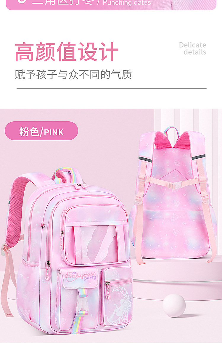 2022 nuevo influencer escuela primaria niños mochila para niñas niñas 1-3-6 grado ligero reducción negativa impermeable al por mayor pic 16