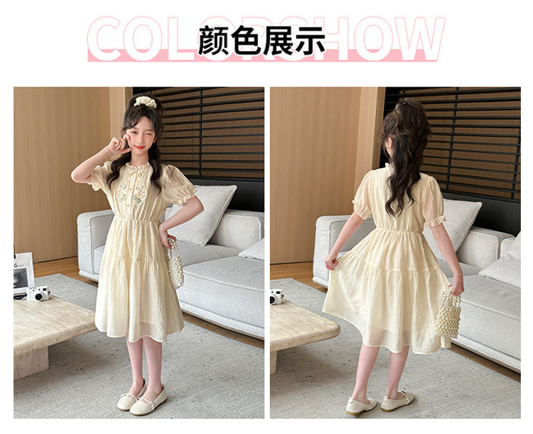 国潮女童连衣裙夏装2025新款儿童洋气时髦国风汉服裙子女孩夏款公主裙详情7