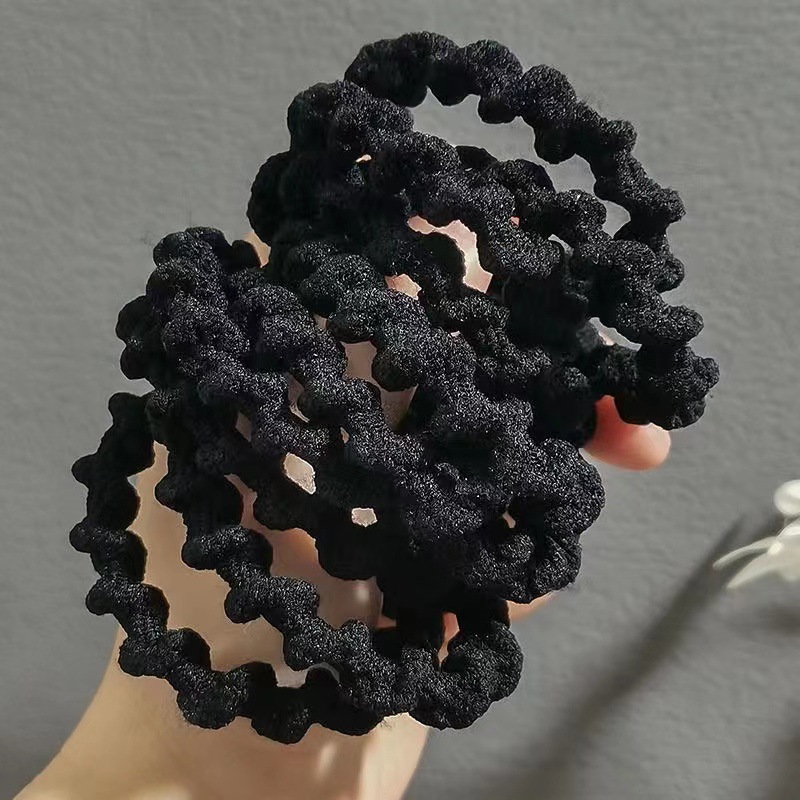 Chocolate thread hair tie, high elasticity, thick and durable rubber band, no damage to hair. High ponytail bun hair tie, female pic 6