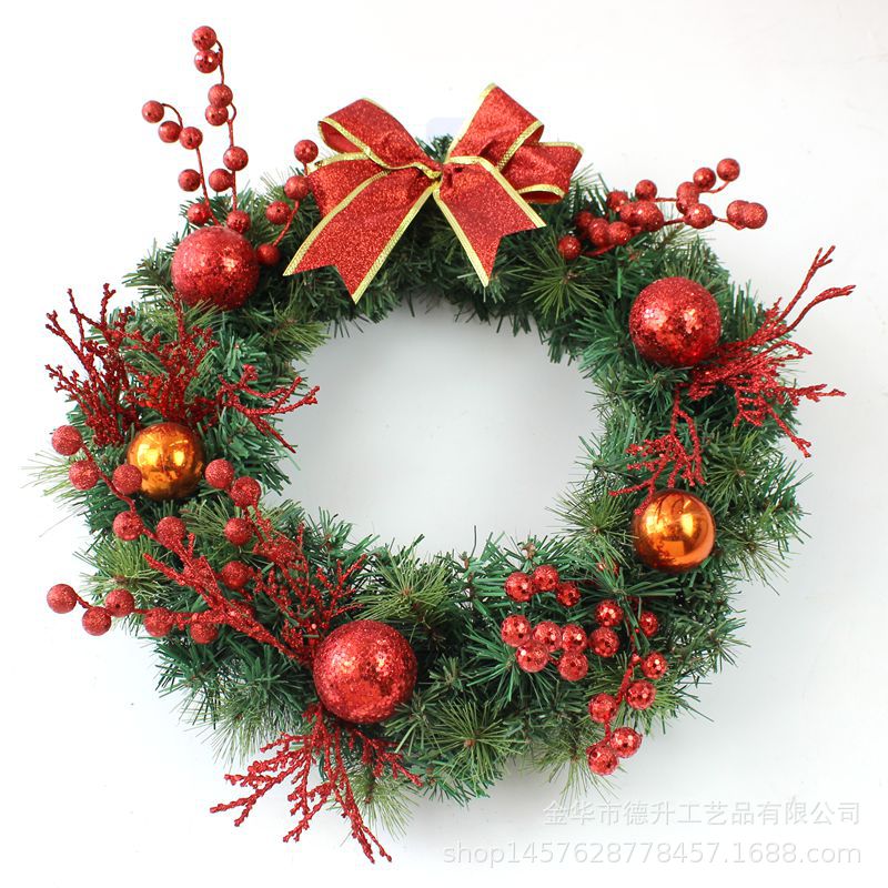 Desheng Cross-border E-commerce Christmas wreath, rattan door lintel, upside-down tree, hotel scene decoration, Christmas hanging ornaments pic 6