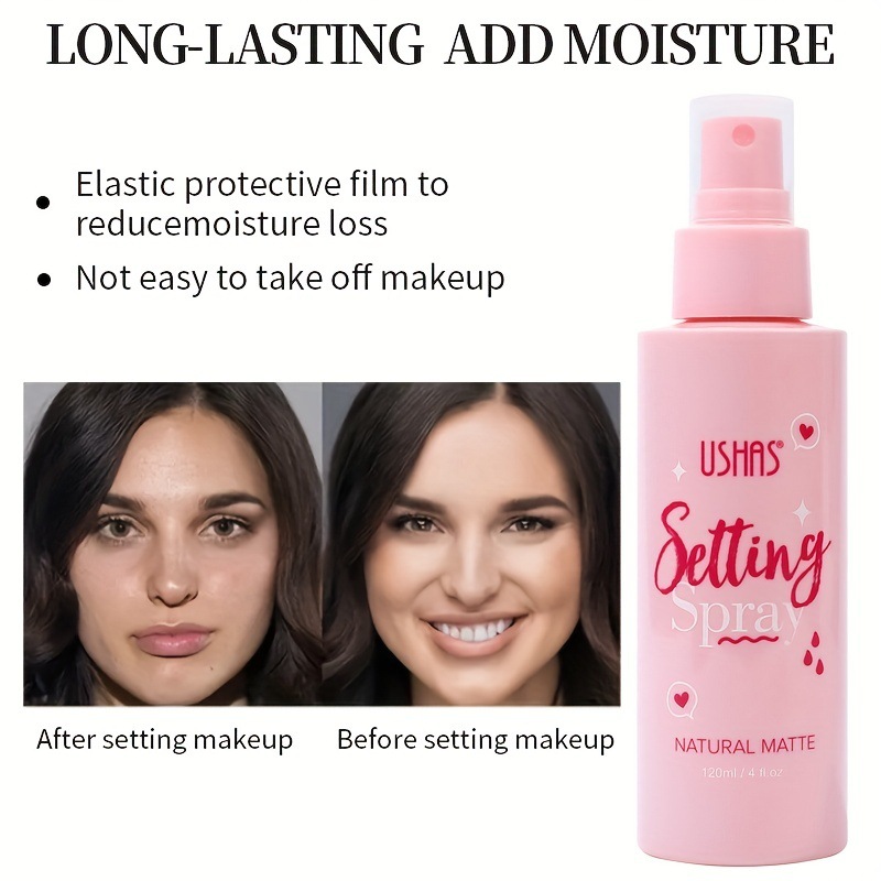 USHAS cross-border in-stock setting spray is waterproof, sweat-proof, long-lasting without smudging, moisturizing, oil-controlling and hydrating setting water pic 5