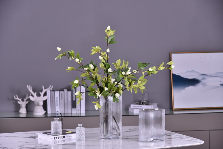 Factory direct sales of artificial hibiscus, modern and simple living room and hotel floor-standing artificial flowers wholesale, artificial roselle pic 35