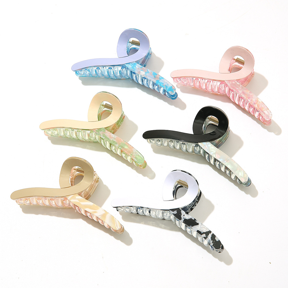 9cm medium-sized clipper flower hair clipper, three-leaf flower headwear, a new trendy diamond-encrusted hair clipper, iridesy acrylic clip pic 17