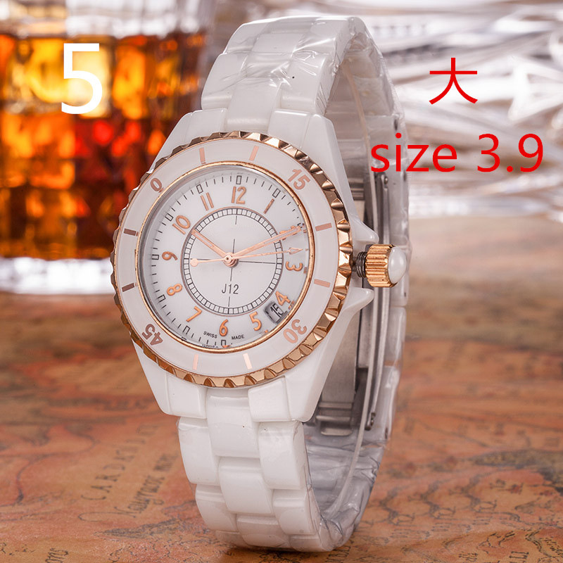 小香风手表J12系列白色陶瓷手女士石英表防水蝴蝶扣情侣手表男表详情23