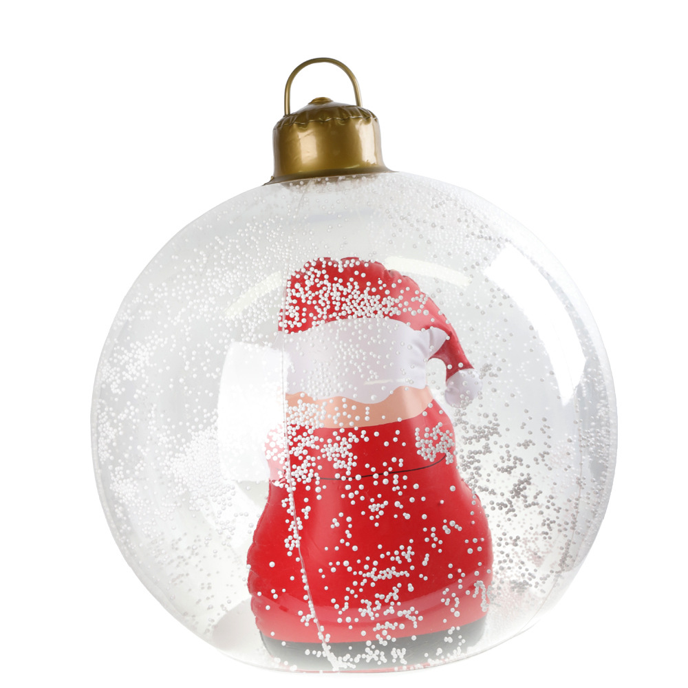 跨境新款圣诞节装饰品节日户外庭院布置卡通透明PVC充气圣诞球详情10