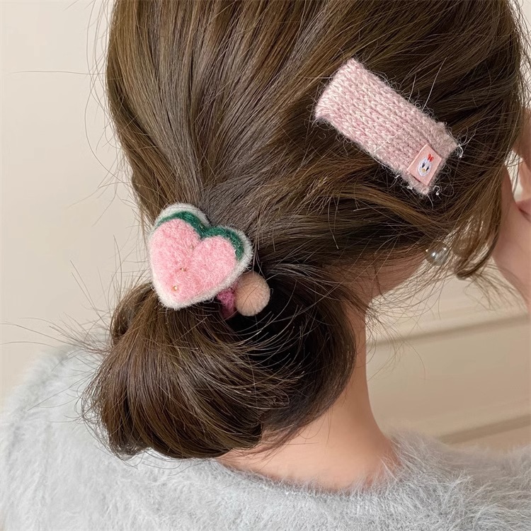 Autumn and winter fruit felt, sweet hair bands, headbands, headwear, cute and simple rubber band hair ties, bb hair clips, edge hair accessories, for women pic 20