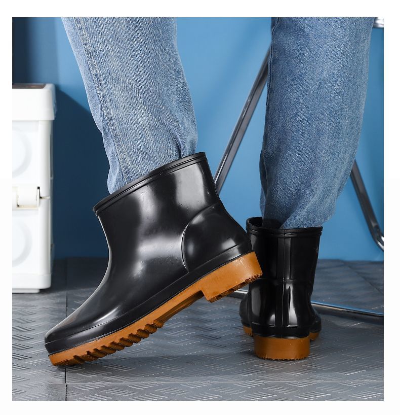 耐磨牛筋底雨鞋男女保暖耐酸碱高筒加厚雨靴防滑劳保洗车水靴工地详情20