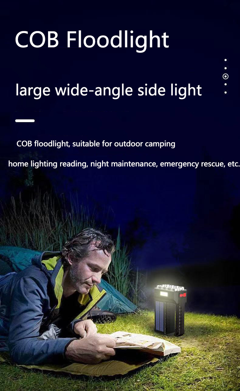 义乌闪电鹰新款太阳能充电式USB强光手电筒超亮8头led手电筒手提详情23