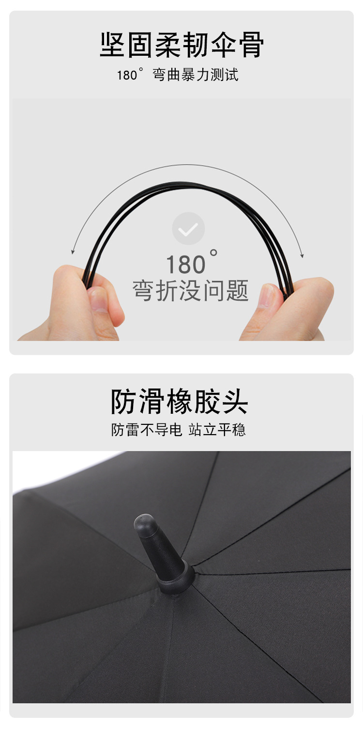 雨伞直杆伞双层长柄伞高尔夫伞广告伞商务礼品雨伞批发可印刷logo详情8