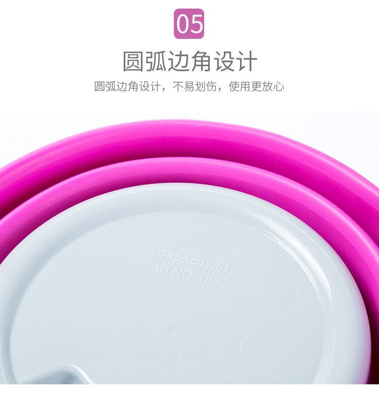 厂家直销弈利亚便携式可折叠收纳折叠水桶户外旅行渔具折叠钓鱼桶详情6