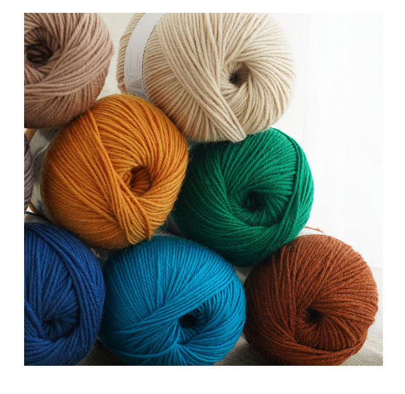 100% mercerized pure wool yarn, medium and thick hand-knitted scarf yarn, alpaca wool yarn factory direct sales, wool yarn wholesale pic 14