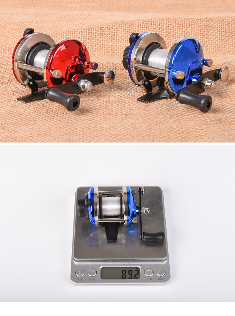 27842 LEO [Small Drum Wheel (Red/Blue)] Wholesale of rock fishing, ice winter fishing, lateral steamboat fishing, and fishing line wheels pic 10