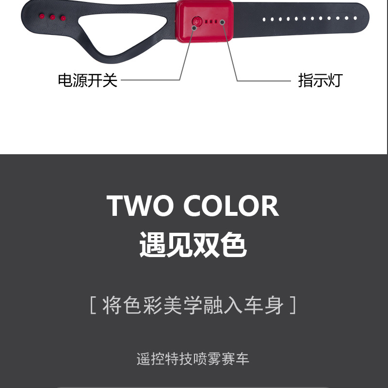跨境抖音手势感应遥控赛车F1方程喷雾特技车RC漂移四驱越野 玩具详情16