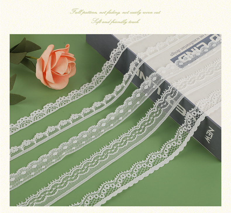 单边蕾丝小花边 镂空蕾丝花边 锦纶波浪形蕾丝边 经典款蕾丝辅料详情7