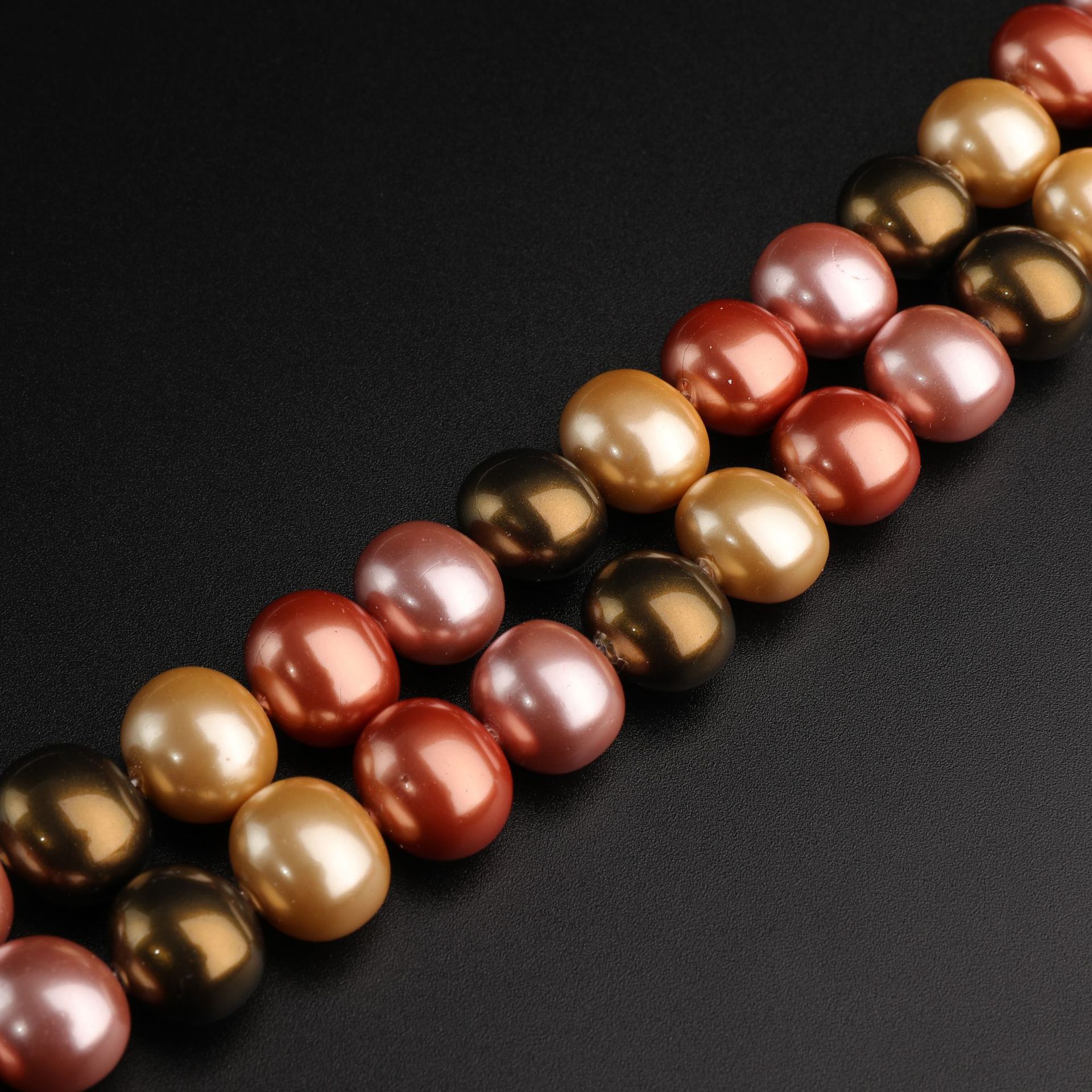 Factory direct supply of broad bean-shaped straight-hole shell pearls, naturally shaped horizontal-hole shell pearls, handcrafted DIY jewelry accessories and beads pic 8