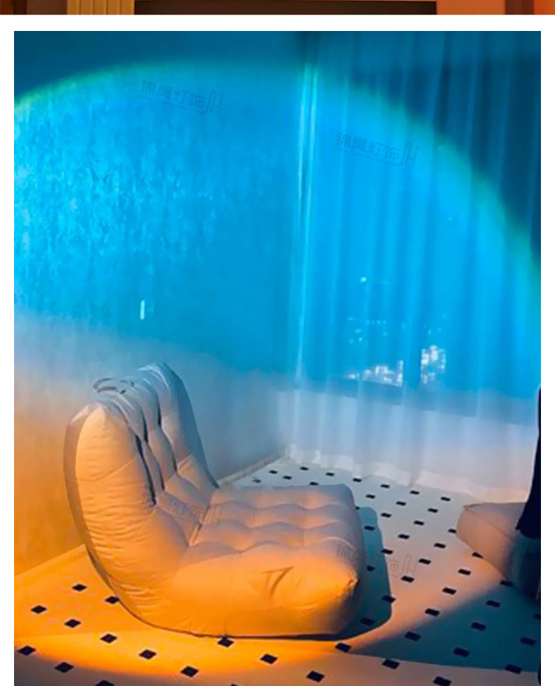 明装日不落射灯嵌入洗墙背景墙玄关直播商用日落夕阳过道氛围射灯详情23