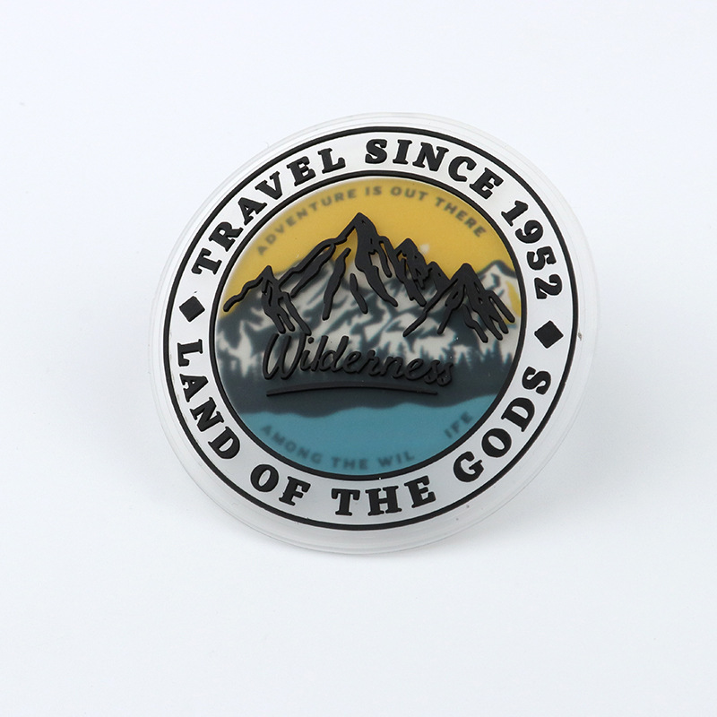 厂家直销 pvc软胶滴塑标  立体商标  彩色透明圆标 胶章臂章  胶详情7