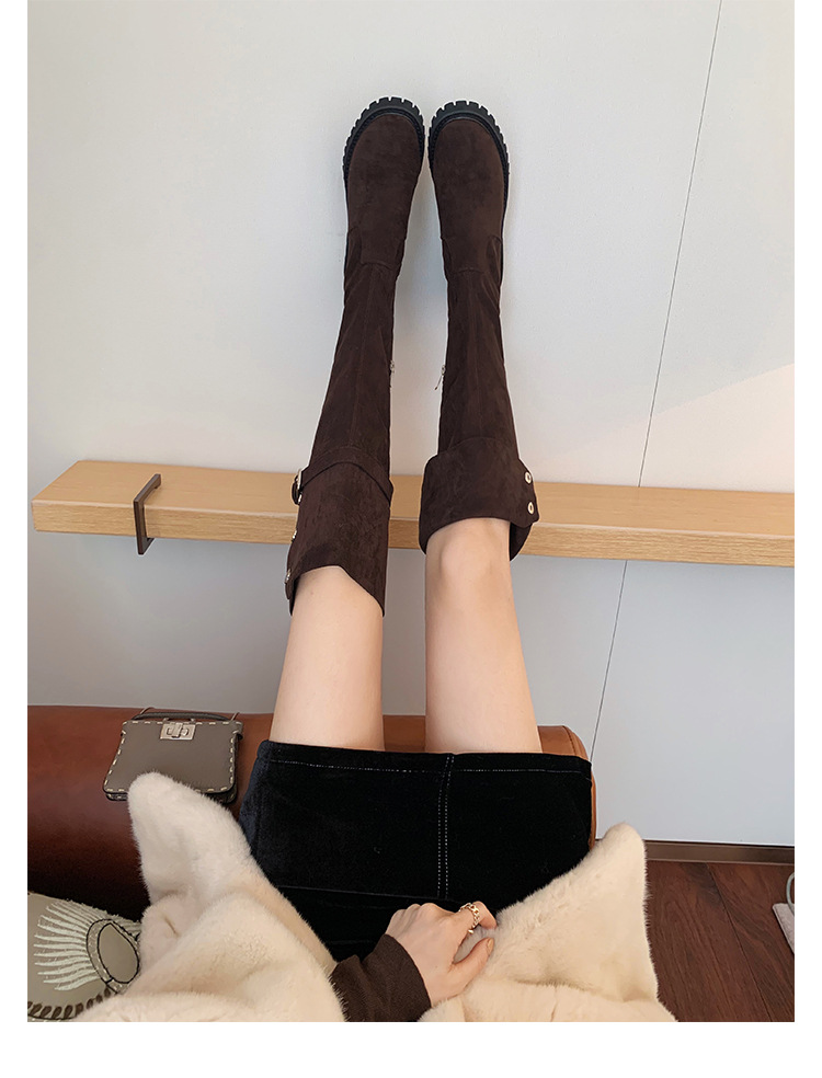 葡萄妈过膝骑士靴女厚底加绒长筒厚绒长靴百搭雪地靴女式棉鞋冬季详情73