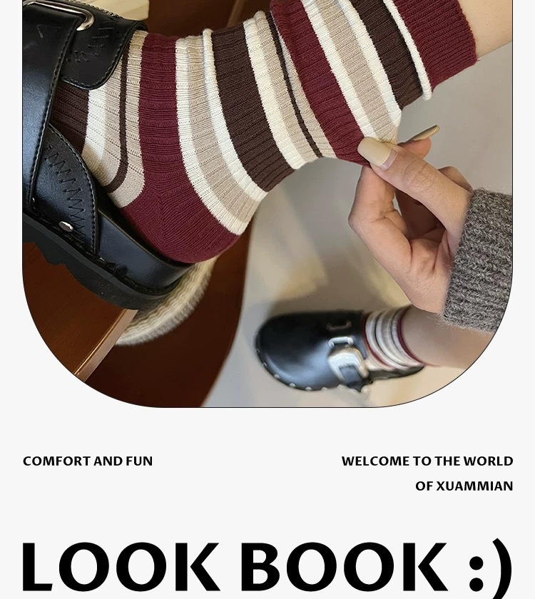 Calcetines stand one piece generation vintage crash color calcetines rayas medias de mujer ins tidal otoño invierno algodón personalidad academia viento largo staps staps calcetines one piece generation pic 20
