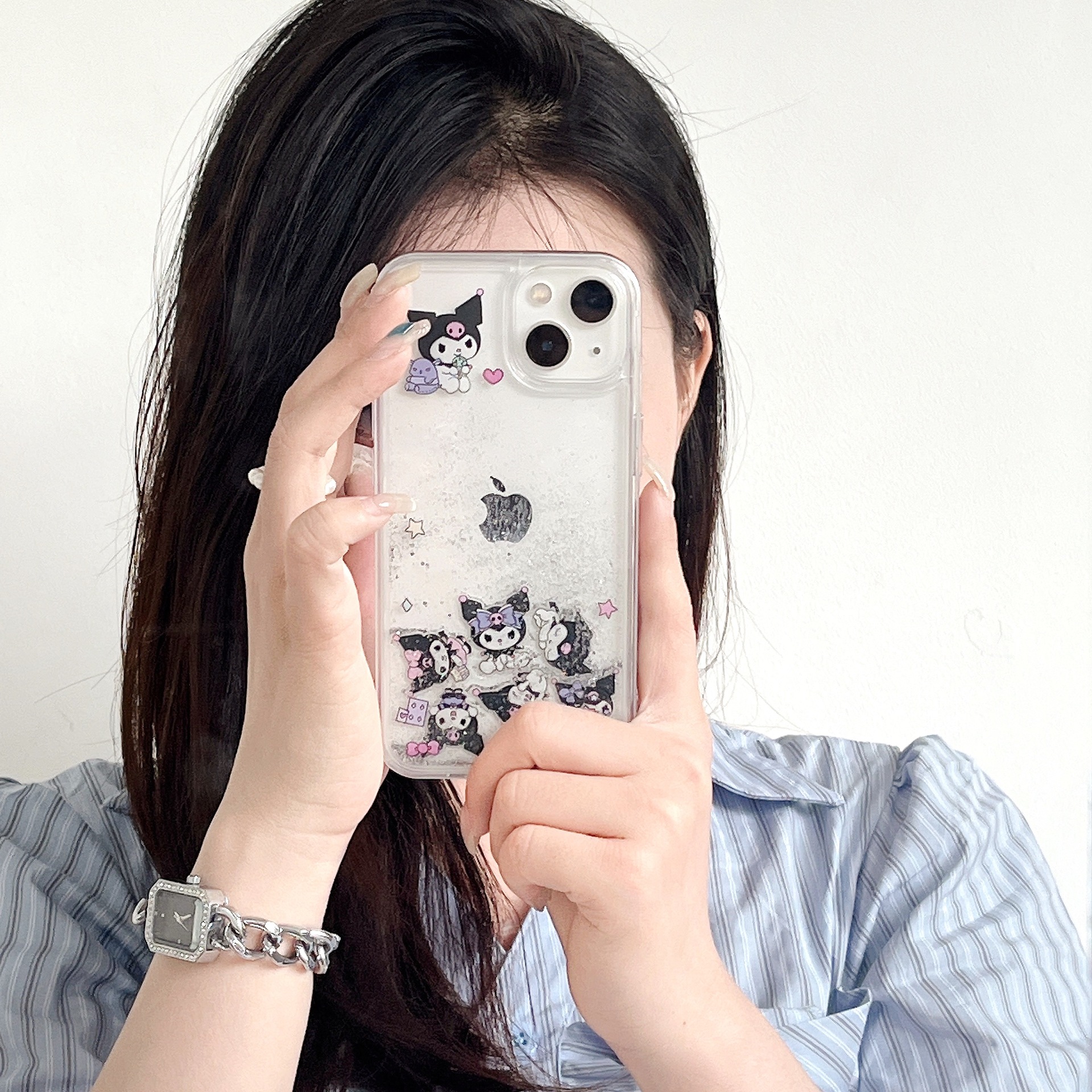 The popular cartoon is cute and fun, suitable for iPhone14pro max and iPhone 15. The phone case is 13/12 transparent with flowing sand pic 39