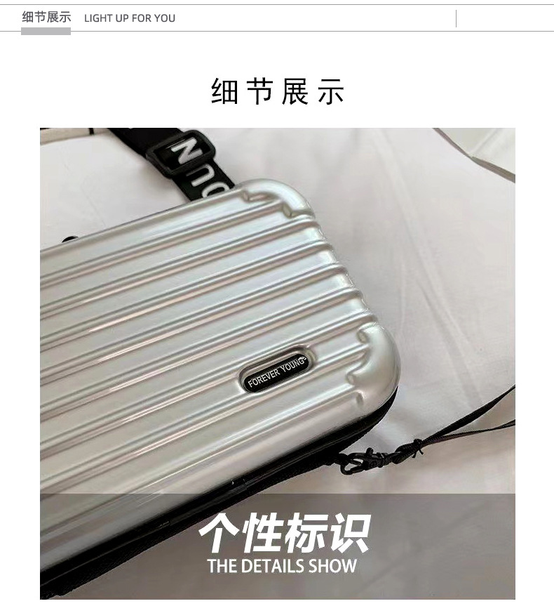 新款收纳化妆包高级感大容量单肩斜挎包女简单便携硬壳手拿小方包详情21
